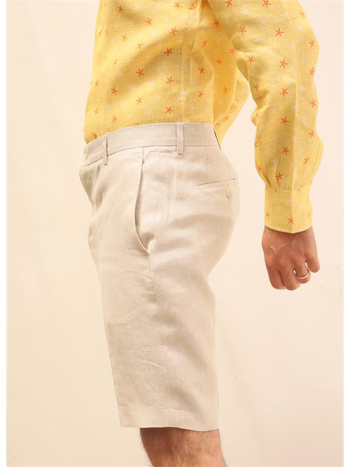 Bermuda sartoriale in lino beige Mik Mak | BERMUDALINOBEIGE